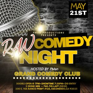 PMAN Productions Presents- Raw Comedy Night - $10